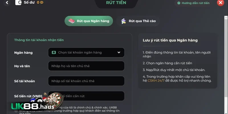 quy trinh rut tien uk88 chi tiet Hướng dẫn quy trình rút tiền UK88 chi tiết